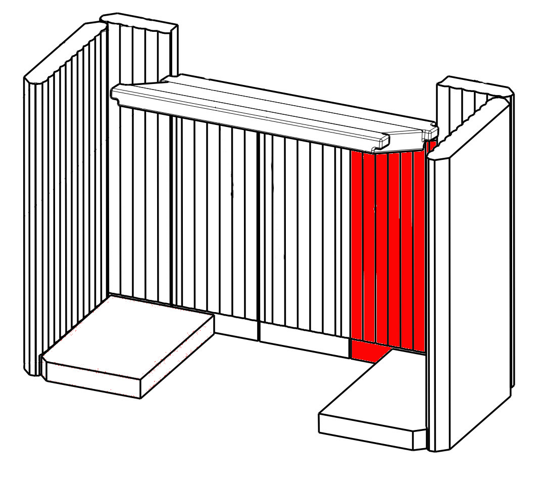 Romotop Riano N 03 Rückwandstein mittig rechts